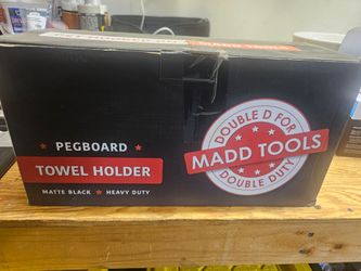 Madd Tools Pegboard Towel Holder Matte Black