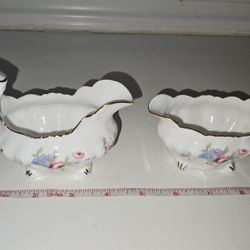 Hammersley porcelain cream and sugar set