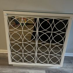 White bar cabinet