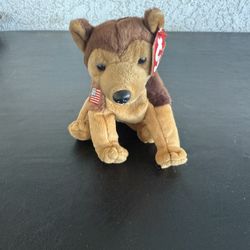 TY Beanie Baby German Shepherd Dog Named Courage 