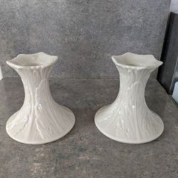 A Pair Of Lenox Woodland Candleholder 