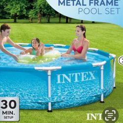 Intex 10x30 Nueva Metal Frame Filtro Incluido 