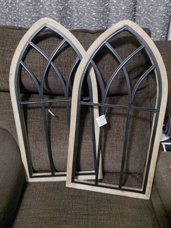 2 new  cathedral arch wood wall Decor $45