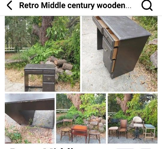 Wooden 4 Drawers Desk