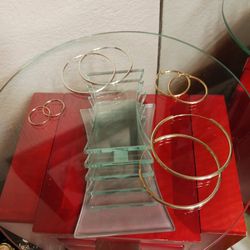 Various Size Sterling Silver & vermiel Gold Hoop Earings