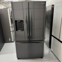 50% OFF MSRP 🔥 Black Stainless Steel Fridge Bottom Freezer Water Ice On Sale 