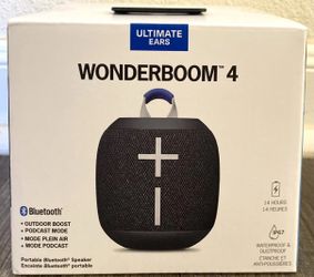 Ultimate Ears WONDERBOOM 4 Wireless Bluetooth Speaker - Black New In Box