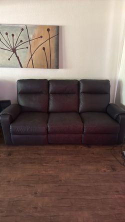 Black recliner couch set