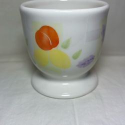 Avon Garden Medley Floral Pedestal Cup – Planter, Brush Holder, Pencil Cup