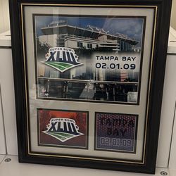 Framed Super Bowl Tampa Bay Piece 