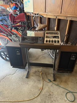 Vintage Zenith Allegro 'Wedge' GR596- modular Stereo AM/FM Turntable 8-Track 