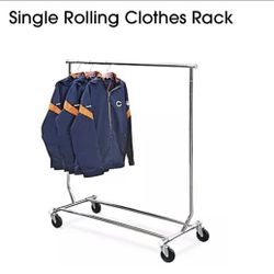Single Rolling Clothes Rack 