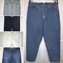 Levi’s, Women’s Jeans Bundle, Wedge, Mom, 726, 311, 315, Size 31/32 – 5 Pairs
