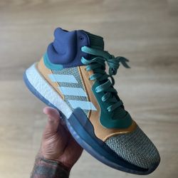 Adidas Marquee Boost Basketball Shoes Size 11 Teal Aqua Gold New w Box