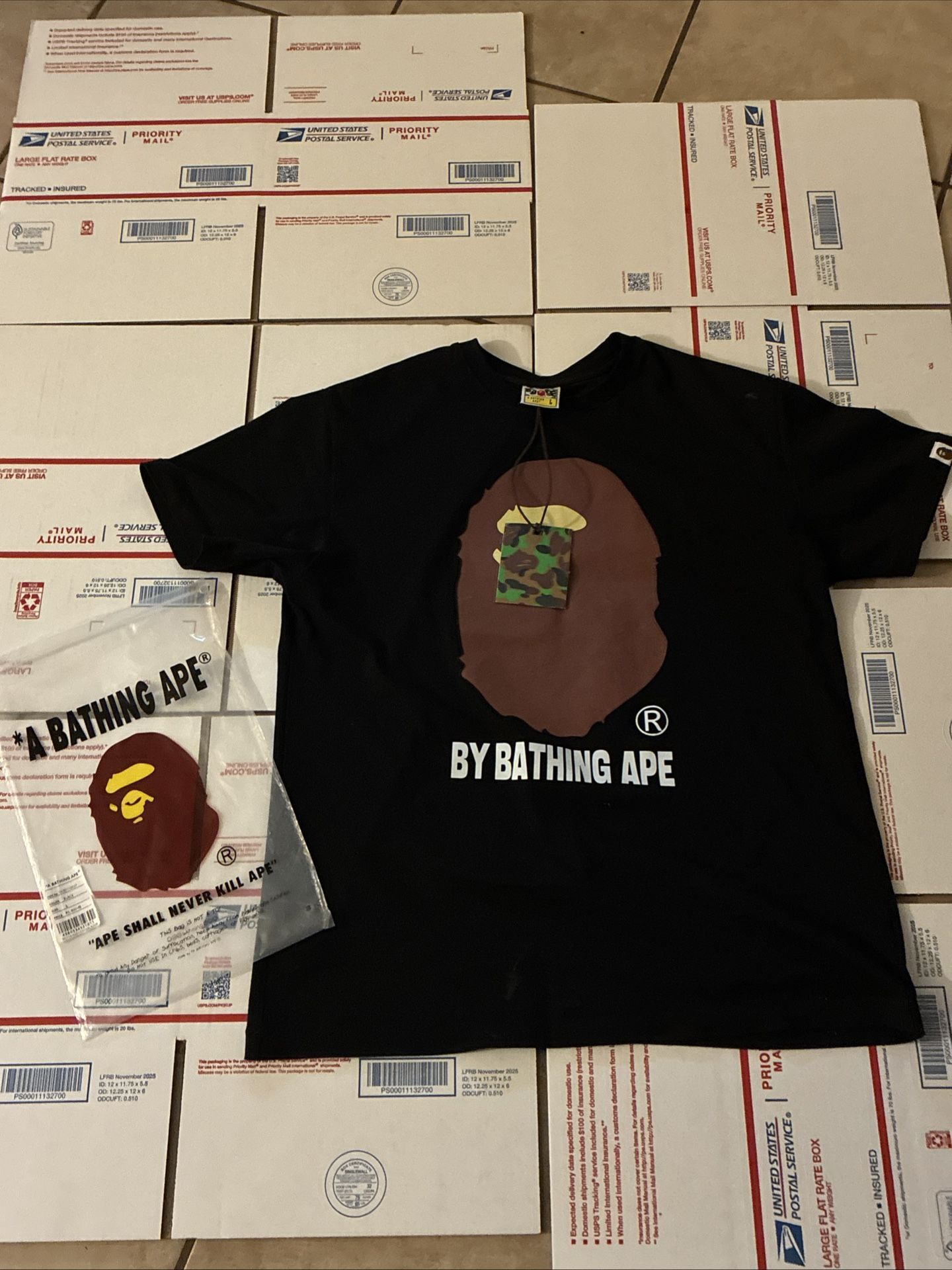 Bape shirt size Large Brand new with tags and bags