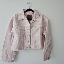 Levi's Pink Cropped Jean Jacket