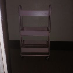 Organizer Cart On Wheels (Pink)