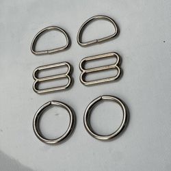 New 20+ Multi Assortment Of Slider/Ring Buckles Silver Finish Assortment Of Sizes