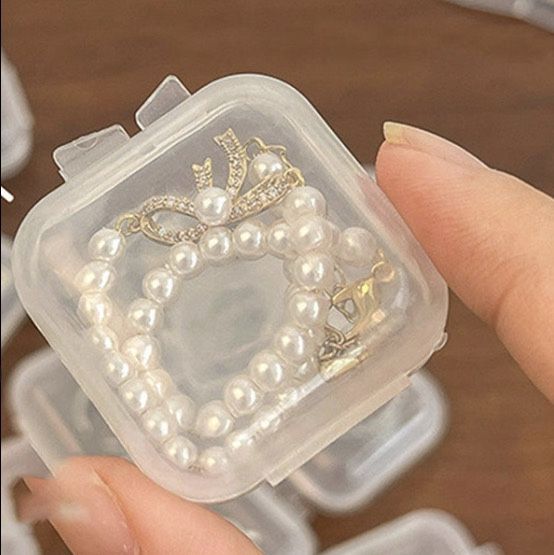 Lot of 10 Small 1.38” Clear Plastic Storage Boxes- Keep Jewelry Tarnish Free
