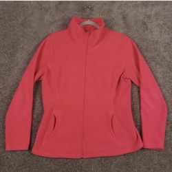 Old Navy Full Zip Fleece Jacket Sz Large  Womens Long Sleeve Eternal Flame