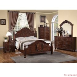 Gorgeous Queen size Complete Bedroom Set. Mattress Sold Separately 