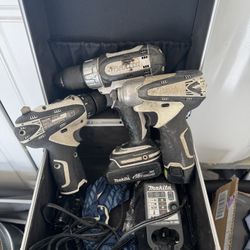 3 Makita Drills With Batteries And Charger