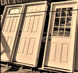 Exterior Entry Doors with Frames – Lot of 3