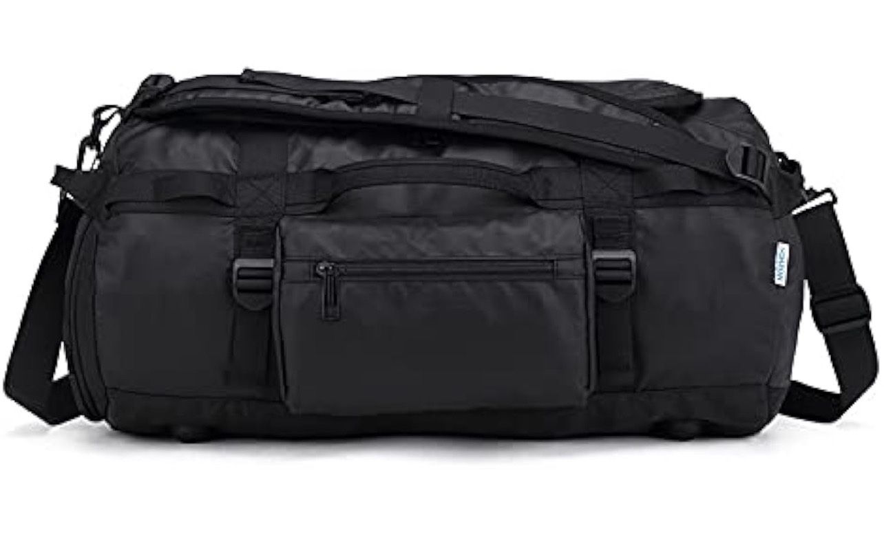 Travel Backpack with Convertible Shoulder Straps Sports Travel Bag Men's Fitness Bag (Black)