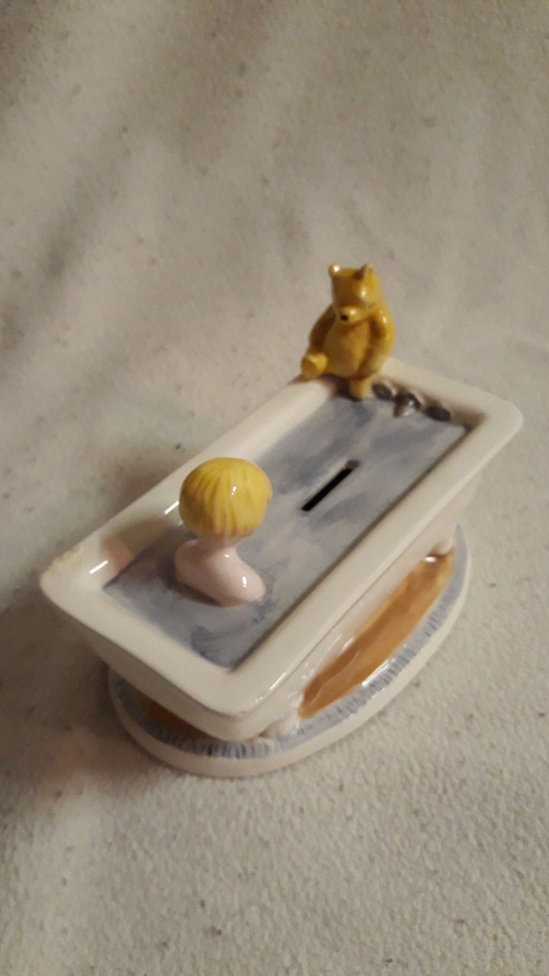Winnie-the-Pooh Bank. No chips or cracks. No plug on bottom. $8