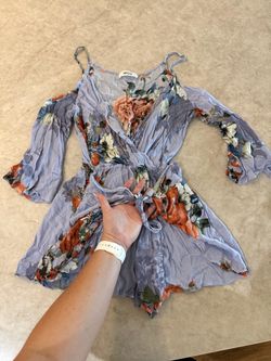 MOD Floral Cold-Shoulder Romper