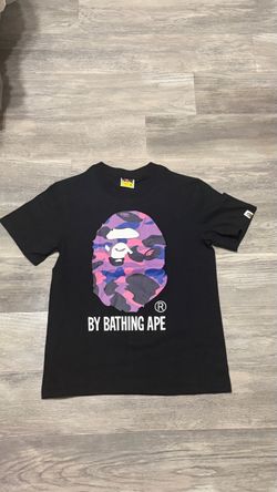 Purple and black bathing ape graphic t shirt size S