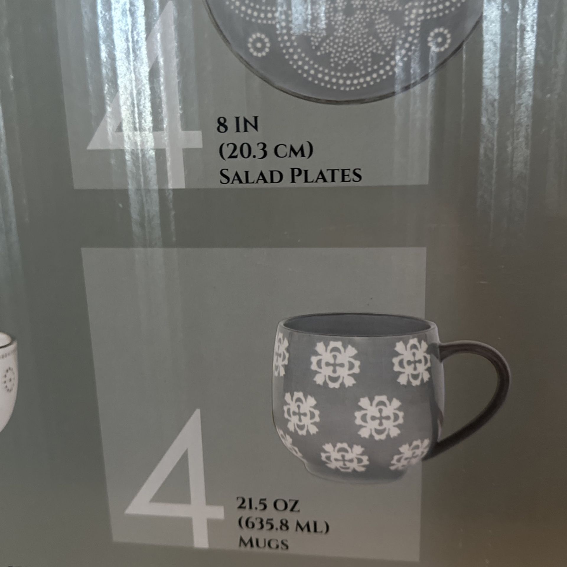 2x 16 Pc Dinnerware Set Phara Grey Baum