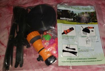 Outdoor trampoline sprinklers