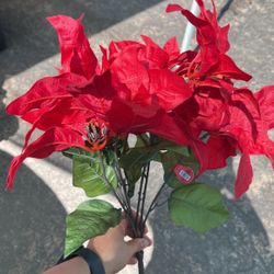 Poinsettia Stems For Decor