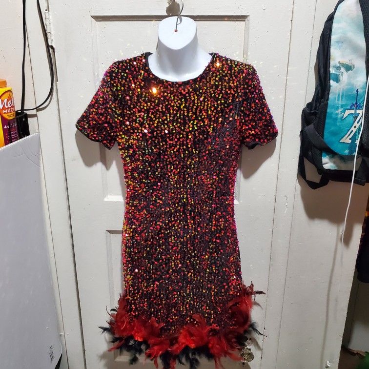 Women Dance Dresa sequin Size S