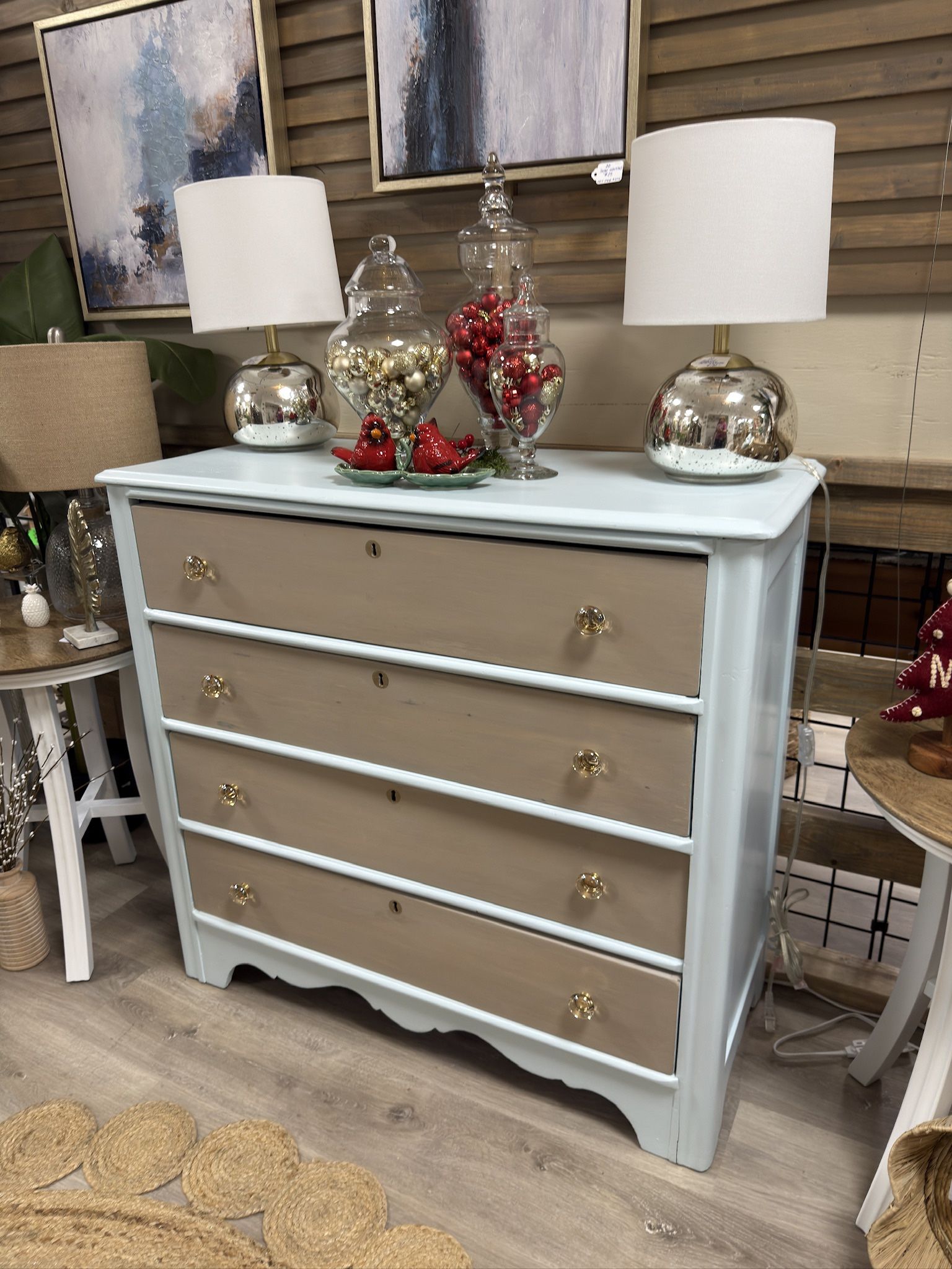 Refinished Vintage Dresser available at Do Over Decor in Jensen Beach 