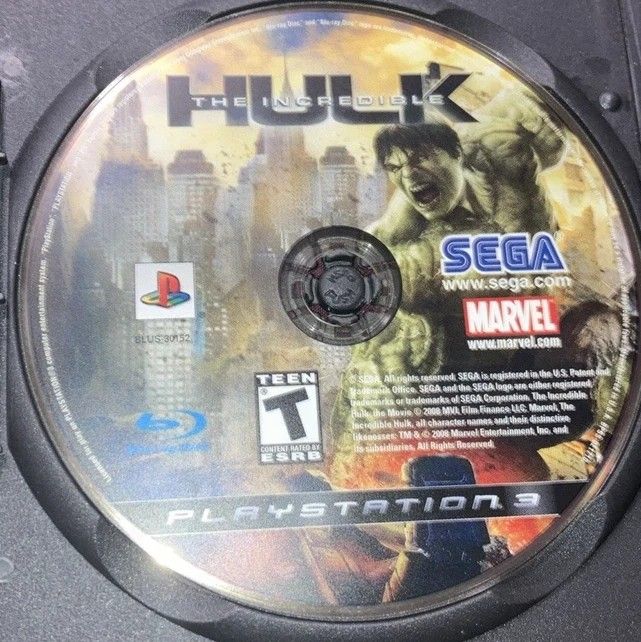 Incredible Hulk For PlayStation 3 Game Disc Only