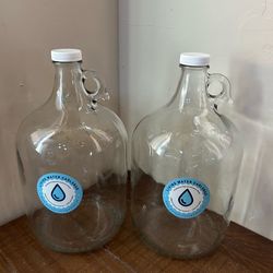 1 gallon glass water bottles.