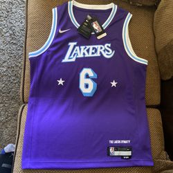 Reduced!L.A. Lakers City Edition #6 James YOUTH Swingman YOUTH Jersey Size L - New With Tags! 