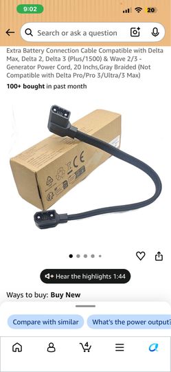 Delta Evoflow extra battery connector
