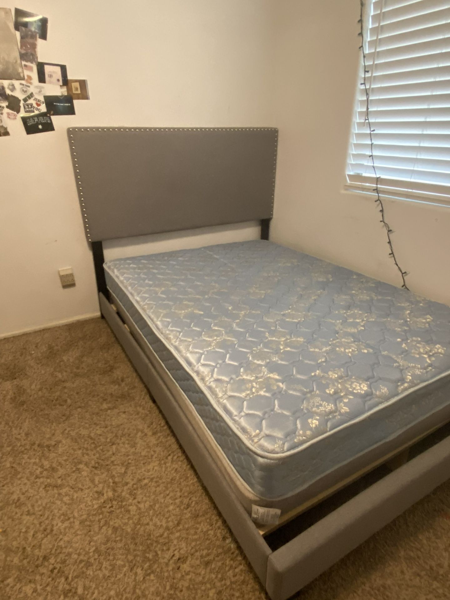 Full Size Bed Frame With Mattress And Boxspring