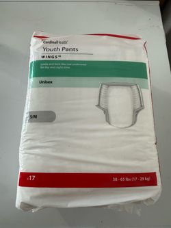 Youth pants pull ups box of 4 packages, total 68 units