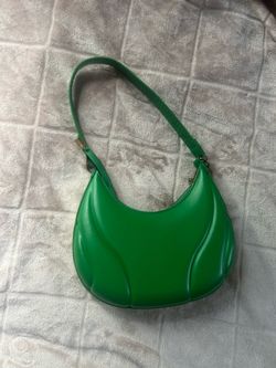 Green Embossed Shoulder Bag