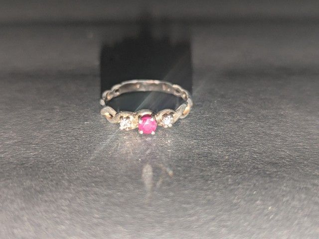 ❤️ Vintage Sterling Silver Ruby Ring – July Birthstone – Classic Design