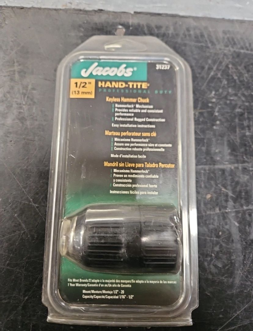 Jacob's Handtite 1/2" Keyless Drill Chuck