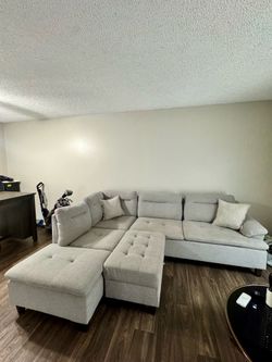 Sectional Couch with Ottoman