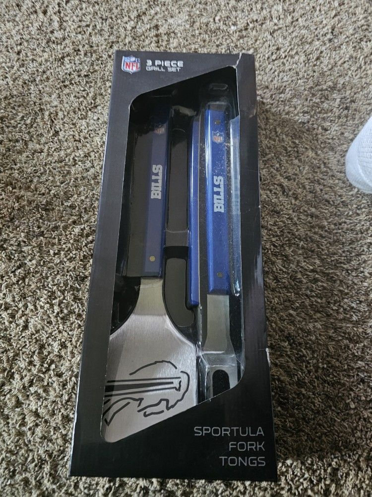 Buffalo Bills 3 Pcs Grill Set New In Box