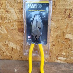 Klein Tools 9 in. High Leverage Side Cutting Pliers with Crimping Die