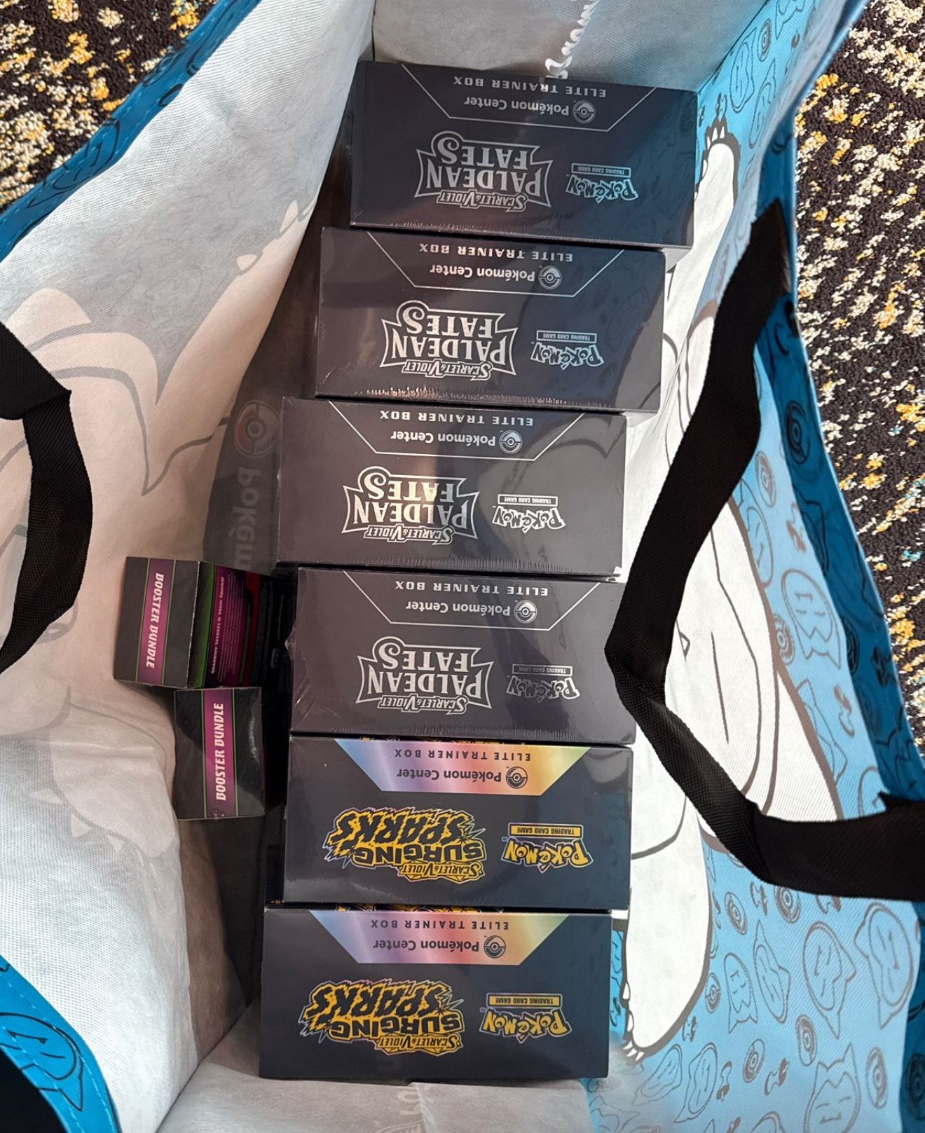 Paldean Fates And Surging Sparks Pokémon Center Etbs