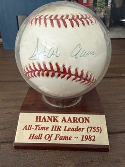 Hank Aaron Autographed Ball